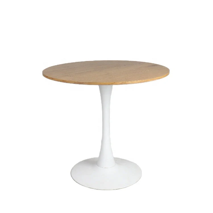 Mesa Redondo Blanco con Color de Madera CTB-2572 Circular. Redonda.