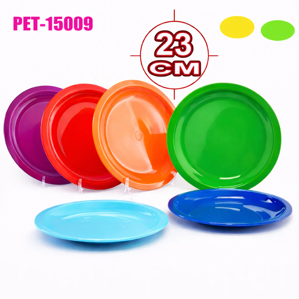 Platos de Melamina de Colores 23cm PET-15009