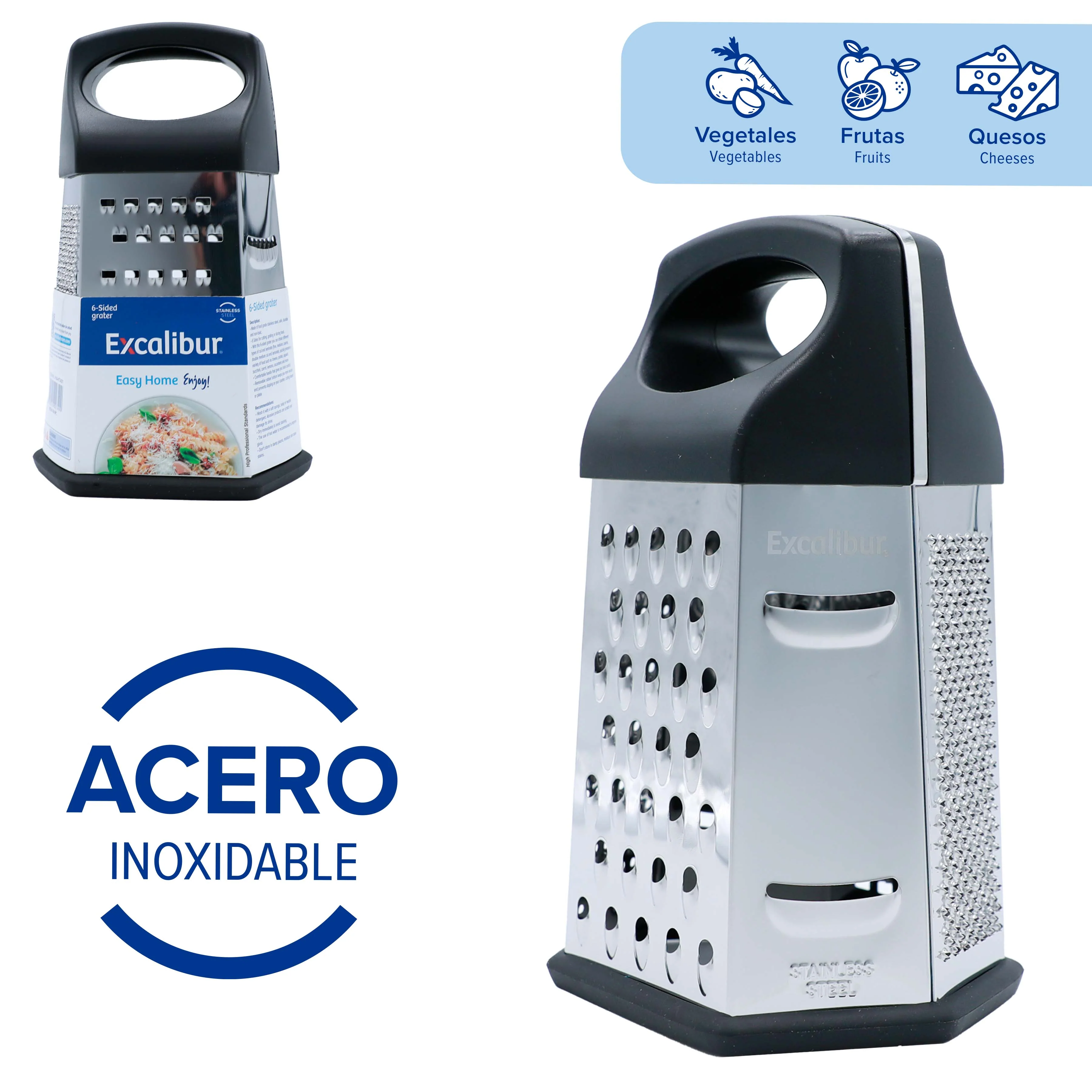 Rayador para Cocina en Acero Inoxidable 8" Excalibur A164-KT2421 Rallador.