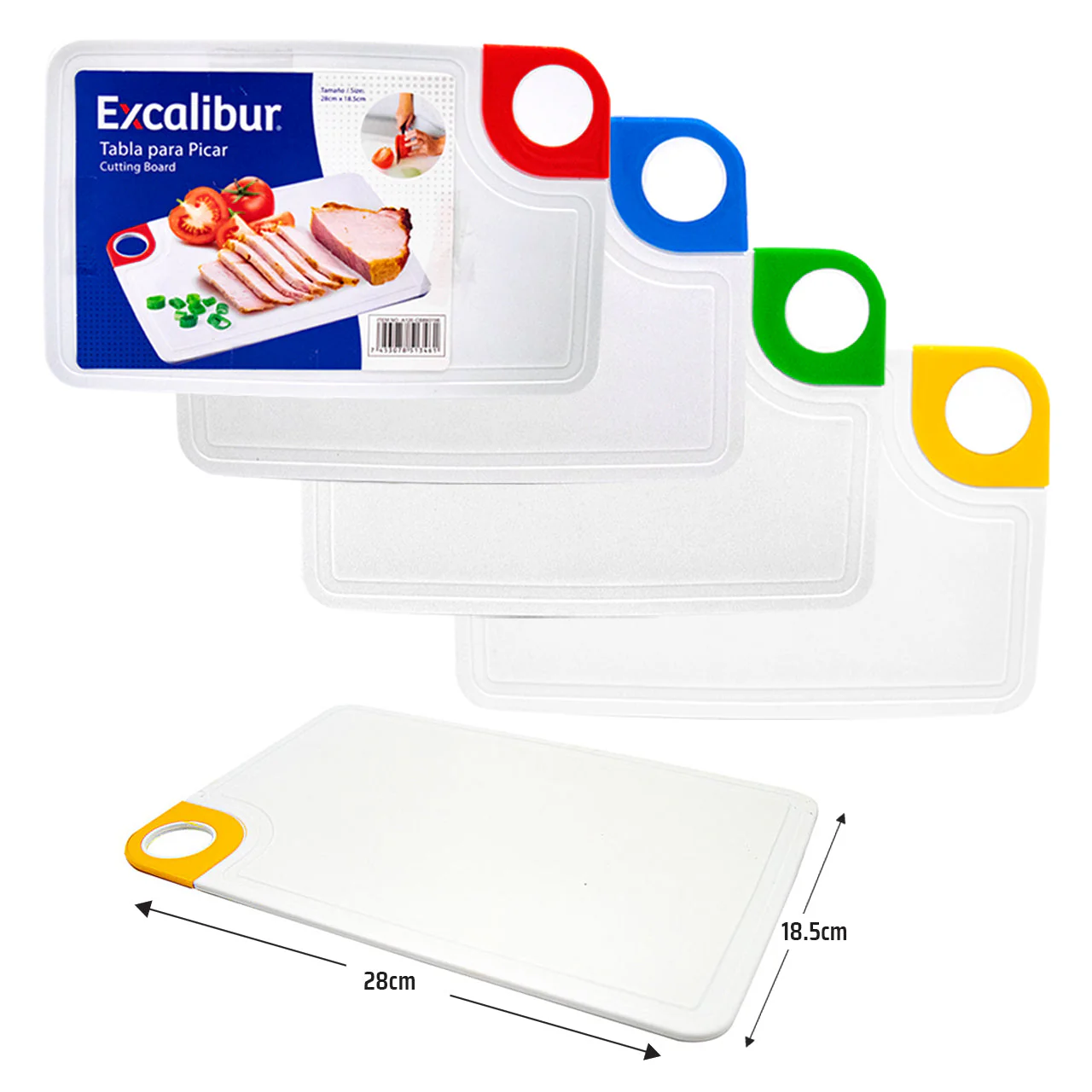 Tabla de Picar Plástica 28x18.5cm Excalibur A126-CB890196
