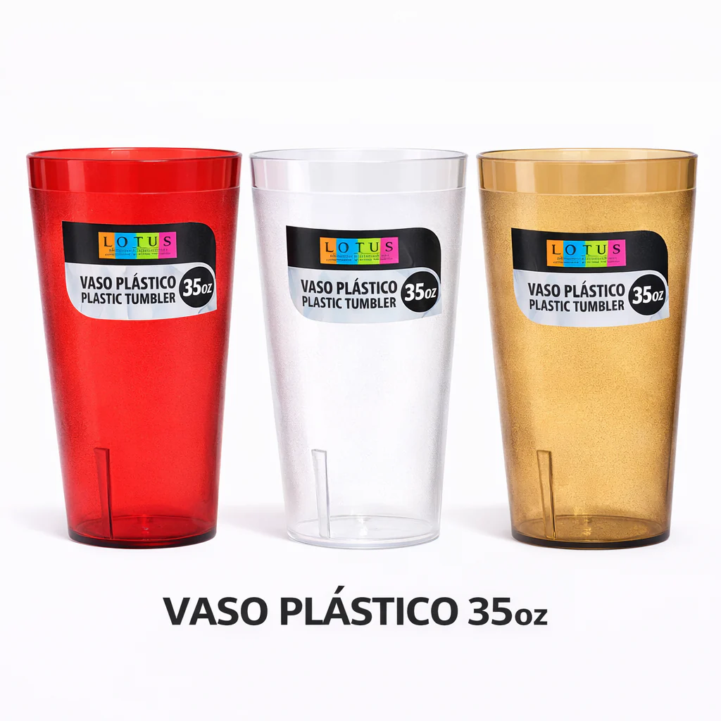 Vaso de Policarbonato 35oz 3 Colores Disponibles Lotus 021-19378