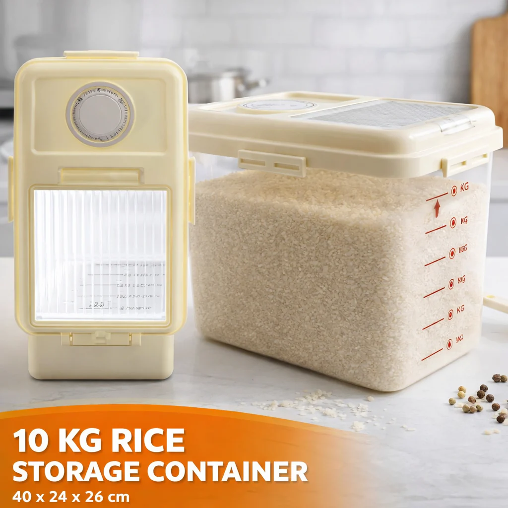 Contenedor para Arroz o Granos de 10kg Plástico LHC-9857 Envase-