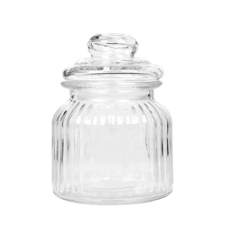 Envases con Tapa de Vidrio para Almacenar 600ml NS429669 Frasco.