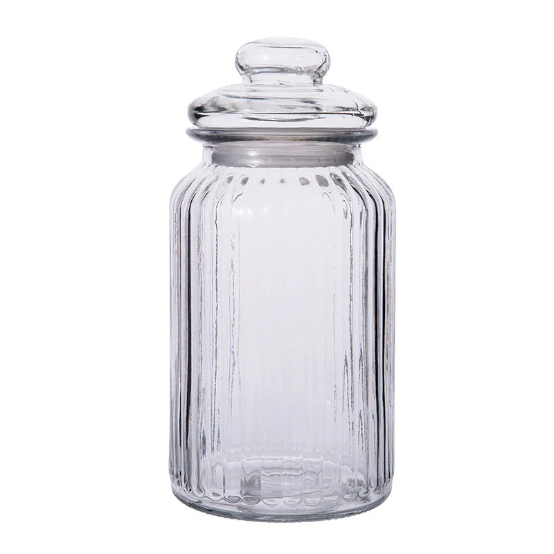 Envases con Tapa de Vidrio para Almacenar 950ml 11x11x19cm NVK50707083 Frasco.