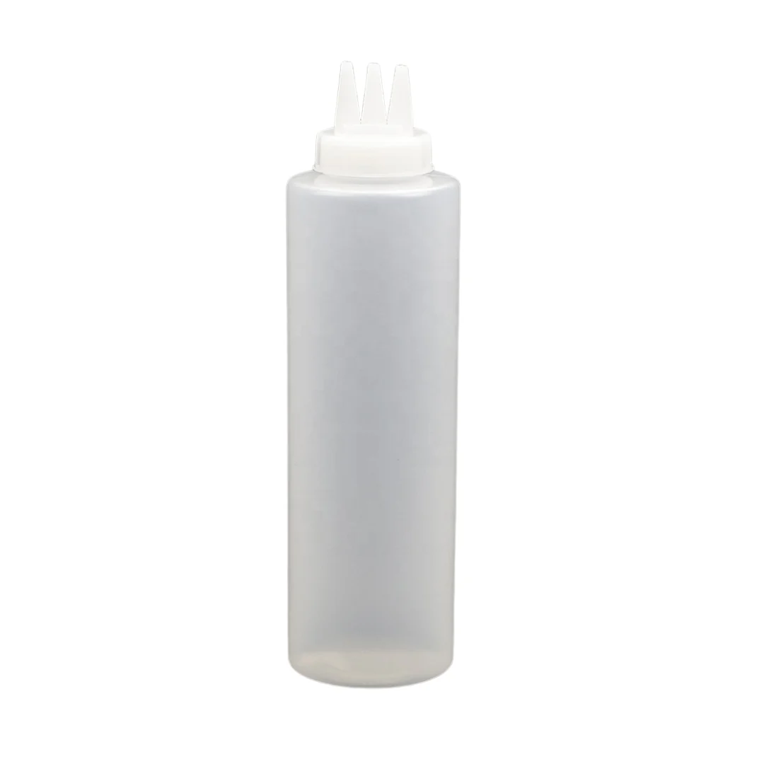 Envases de Salsa Salsero Plástico 28cm Jumbo 3 Boquillas PLST-1249-TJ3 Ketchup. Mostaza. Mayonesa.