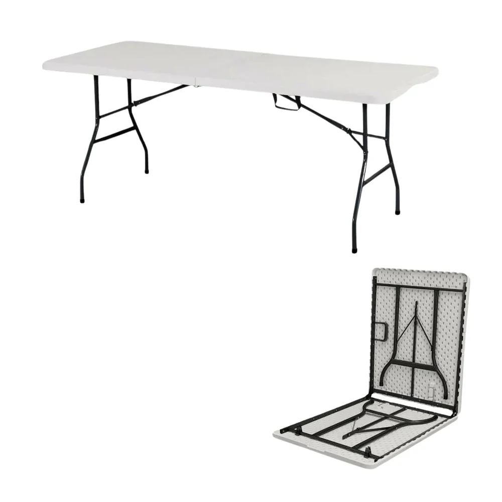 Mesa Plegable Plástico de 6 Pies 180x75x74cm HS-NZ180