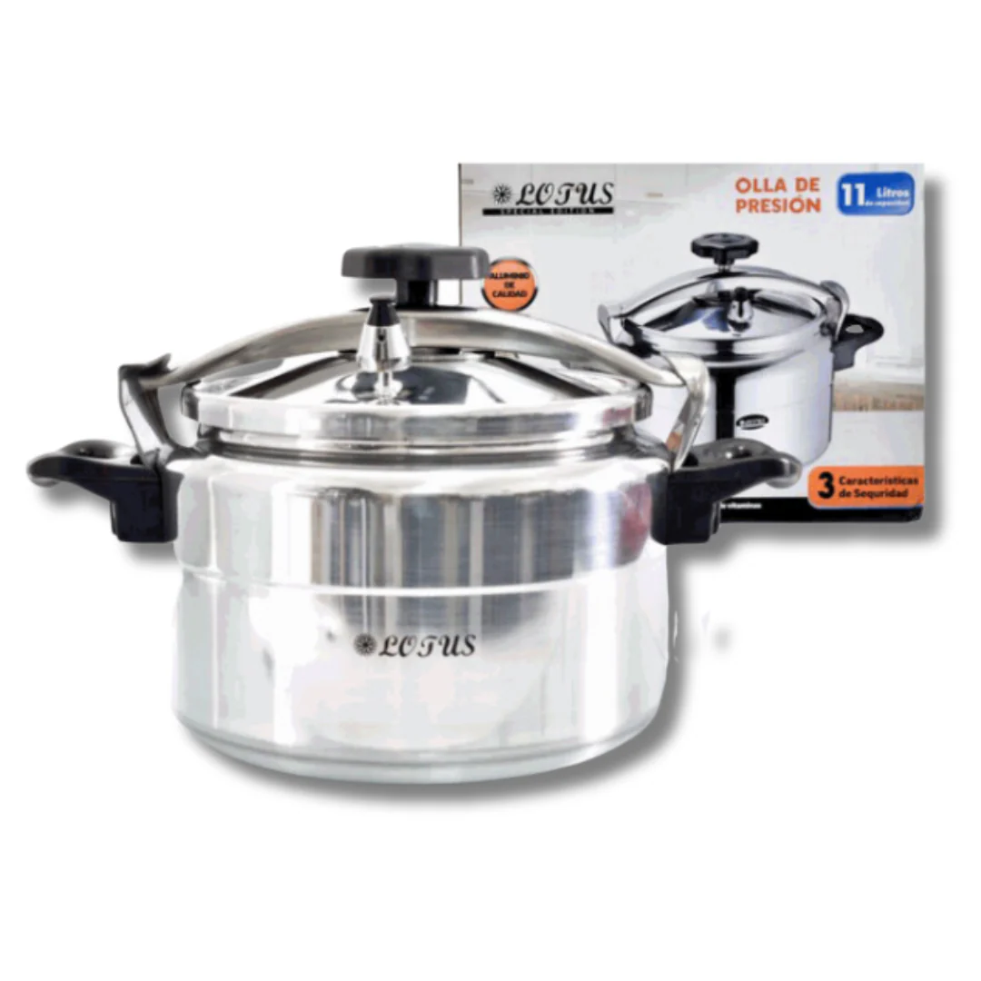 Olla de Presión de Acero Inoxidable con 2 Agarraderos 11 Litros LT-11LTR Lotus