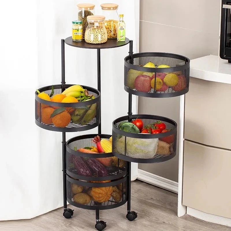 Organizador de Metal Negro para Cocina Multiuso con Rueditas 87x30cm LHC-9819