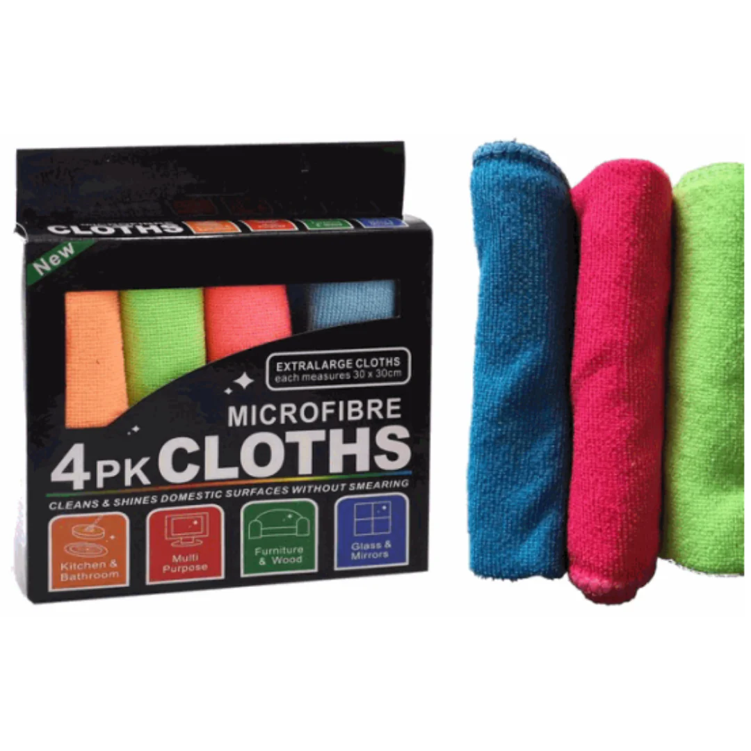 Pack de 4 Toallas Microfibra 30x30cm 89334