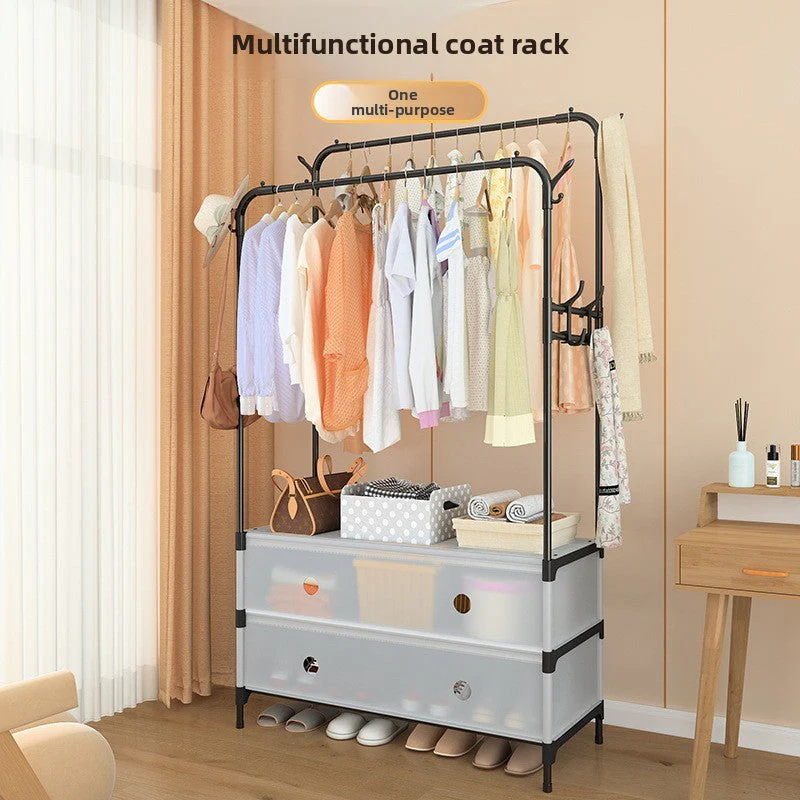 Perchero Tendedero de Ropa con Gavetas Multifuncional Moderno 83x28x175cm NS440260