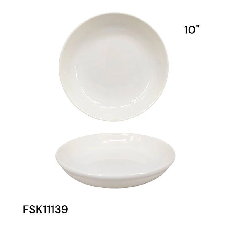 Plato de Cerámica Redondo Blanco 10" FSK11139