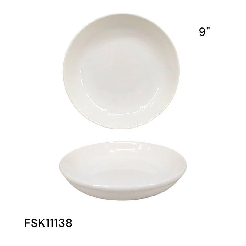Plato de Cerámica Redondo Blanco 9" FSK11138