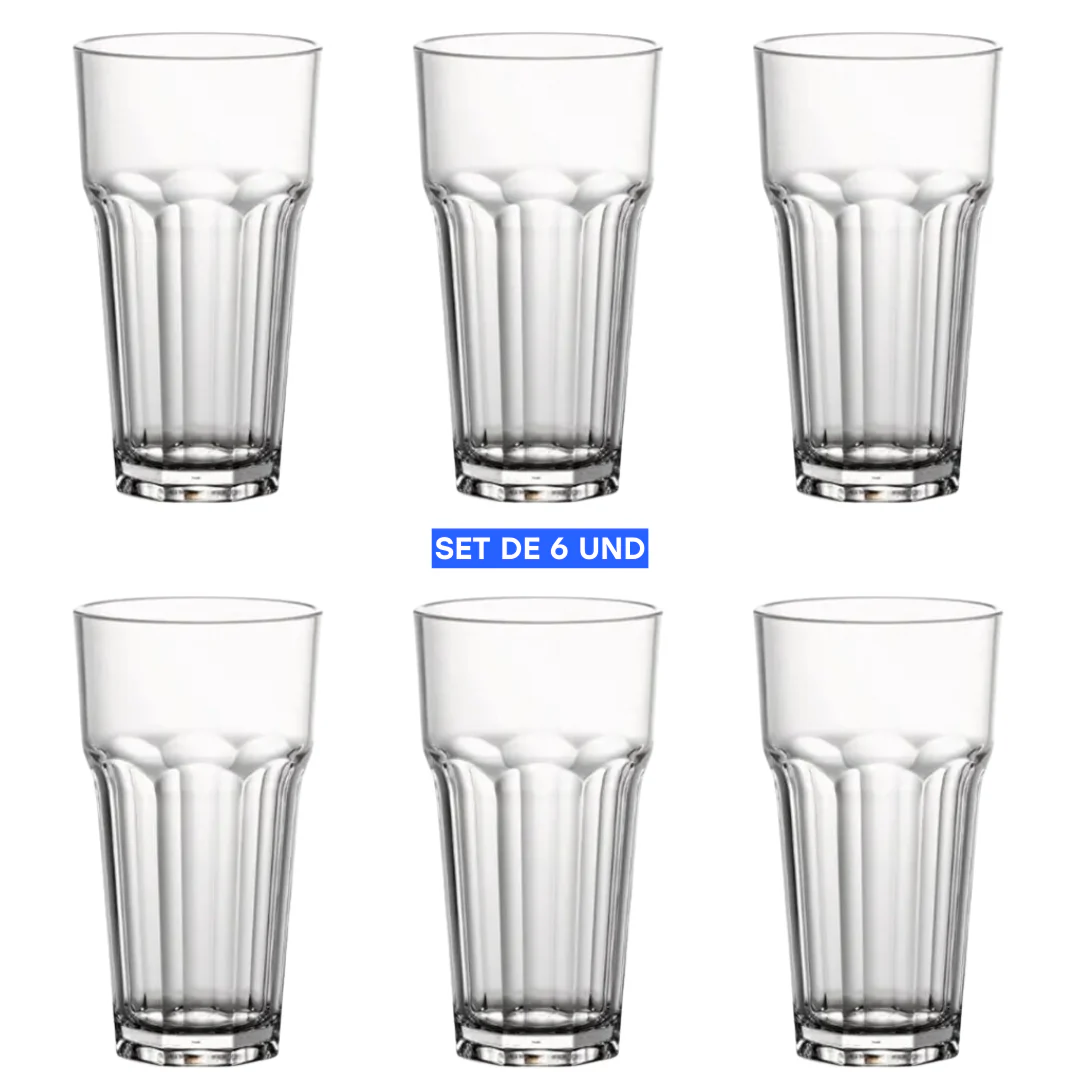 Set de 6 Vasos de Vidrio 8.2x14.4cm 41304