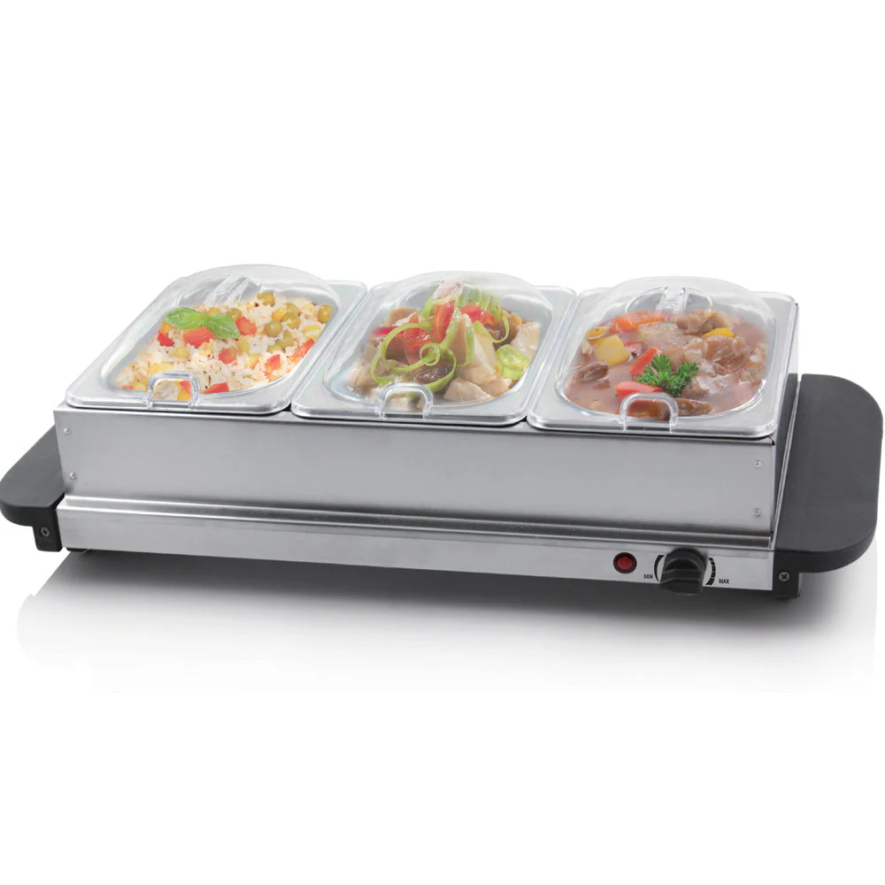 Chafing Dish con Placa Calefactora Eléctrico 3 Compartimentos HVB-300 Buffet. - Image 8
