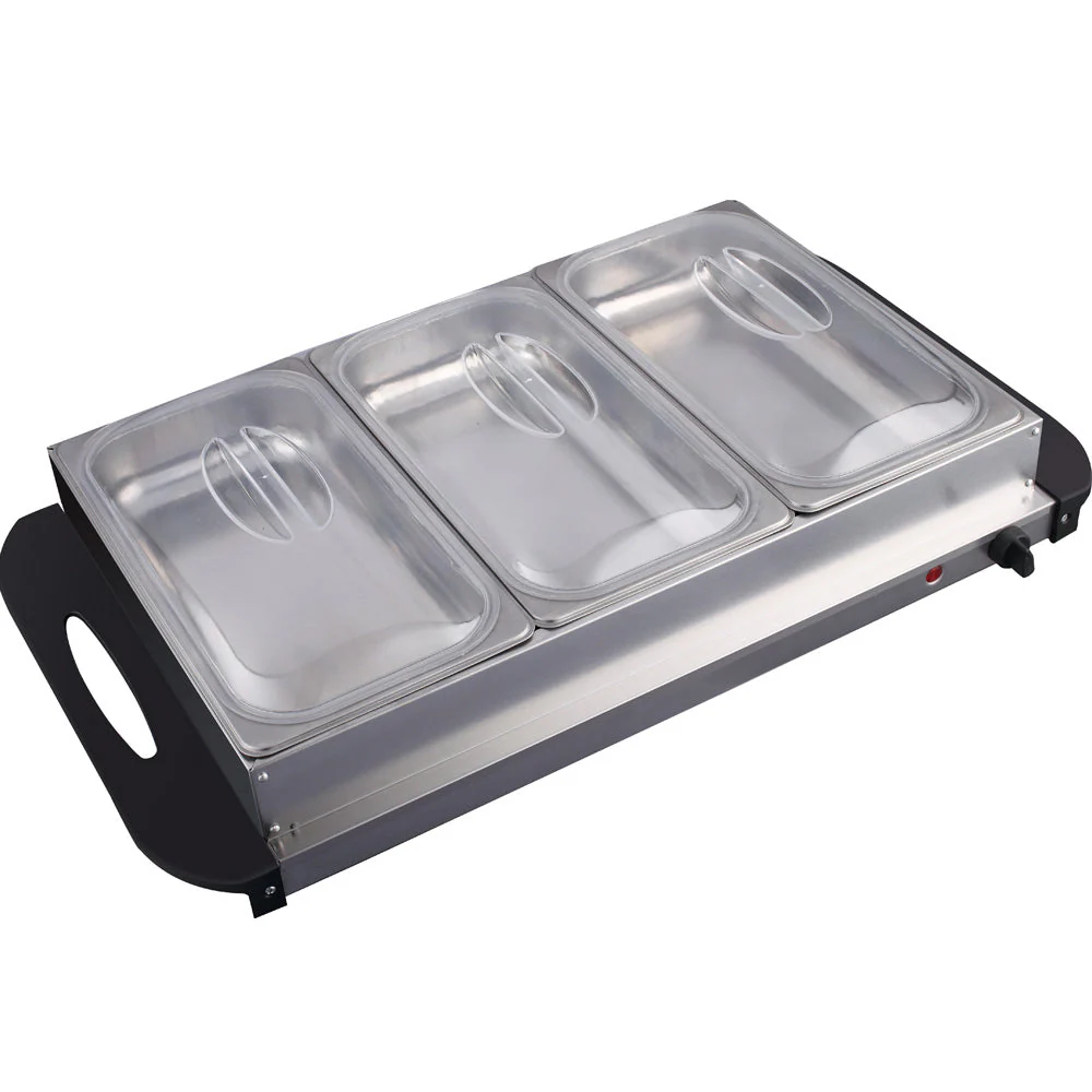 Chafing Dish con Placa Calefactora Eléctrico 3 Compartimentos HVB-300 Buffet. - Image 9