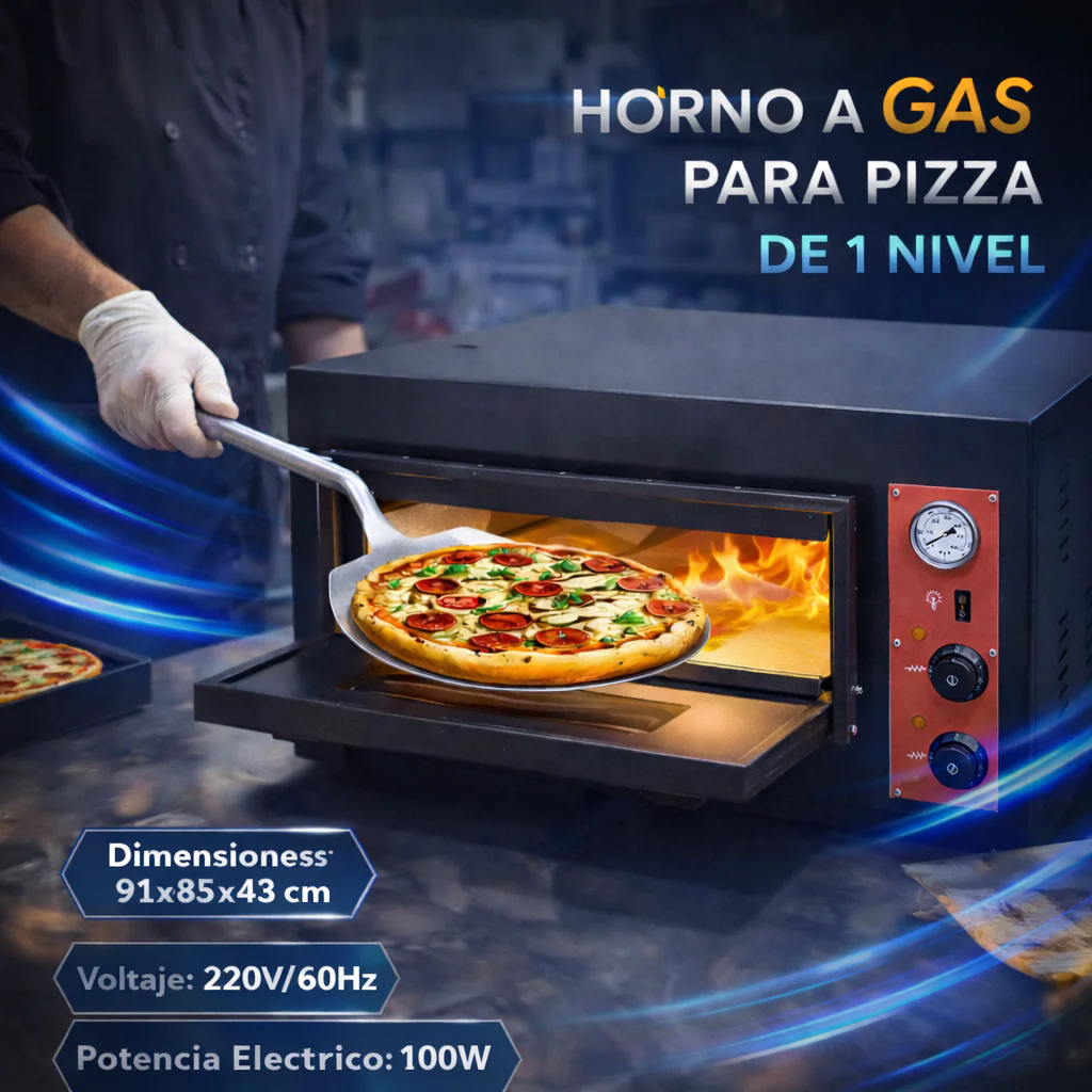 Horno a Gas para Pizza de 1 Nivel 220V/60Hz HGP-1