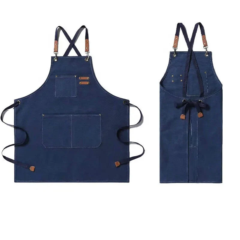 Delantal de Cocina Tipo Jeans Impermeable Azul HVB20037
