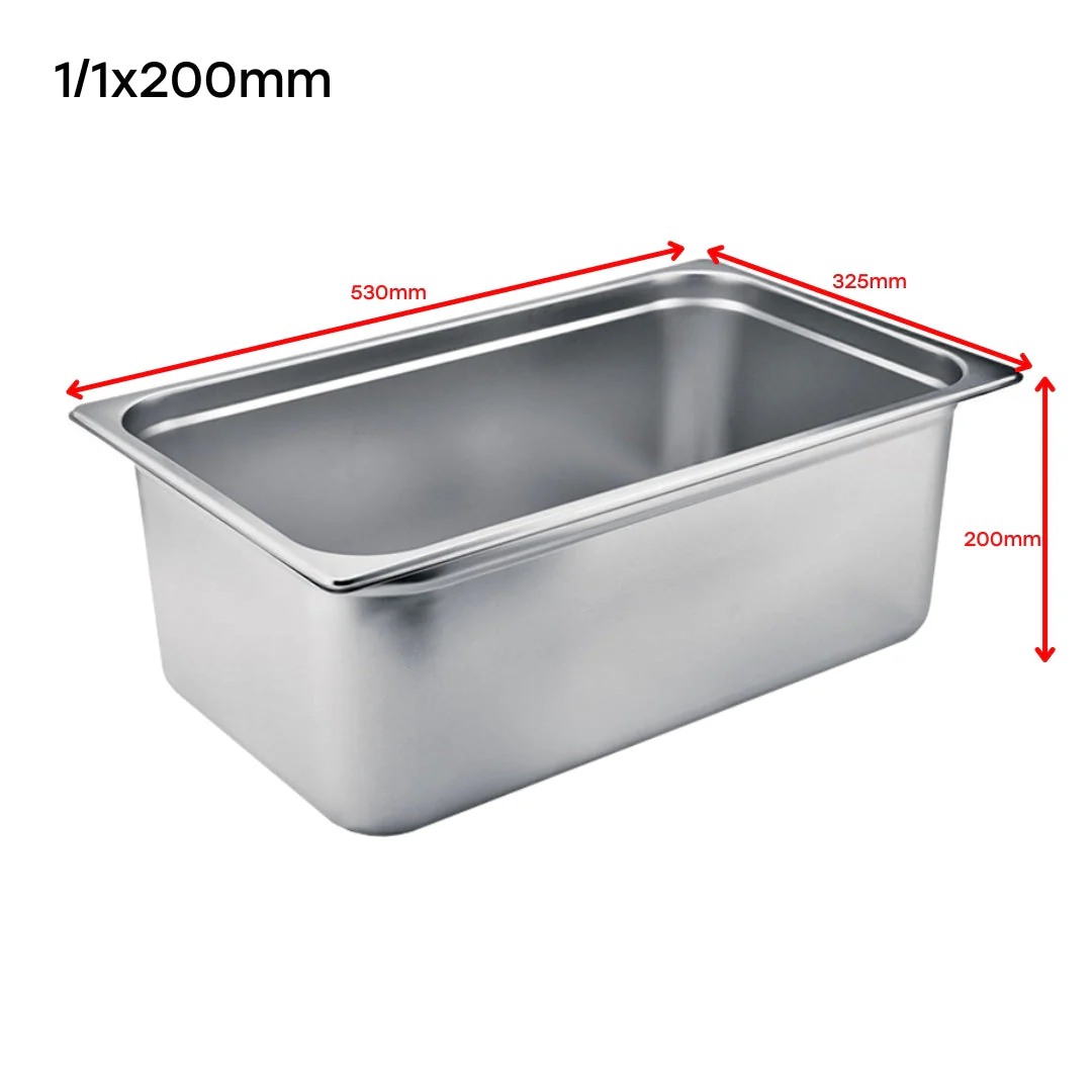 Bandeja GN Pan de Acero Inoxidable 1/1x200mm 530*325*200mm H5406