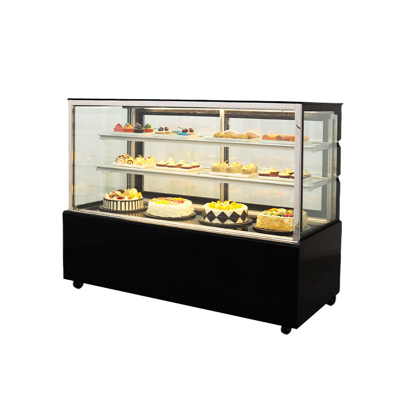 Vitrina Refrigeradora Negro para Dulce 120x150x66cm 110V HVB-5R Pasteles. Pastel.
