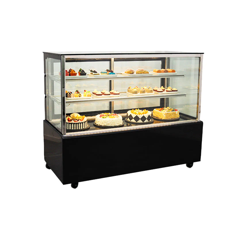 Vitrina Refrigeradora Negro para Dulce 120x180x66cm 110V HVB-6R Pasteles. Pastel.