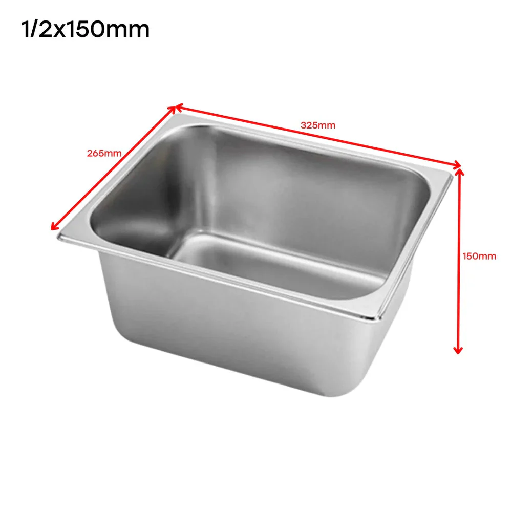 Bandeja GN Pan de Acero Inoxidable 1/2x150mm 325*265*150mm 440406