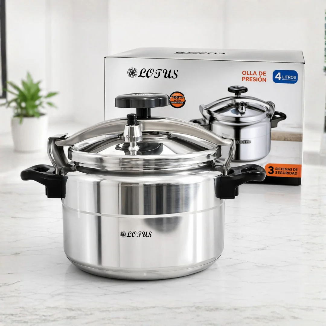 Olla de Presión de 4L en Acero Inoxidable Lotus LT-4LTR-N