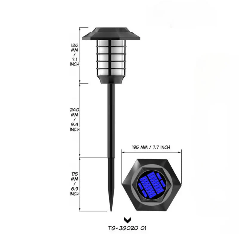 Luz Solar Tipo Estaca Para Exteriores 66LED (1 Pza) 5.5V 1.8W (Luz Blanca Y Cálida). Iluminación Para Jardín. AB242 - Image 5