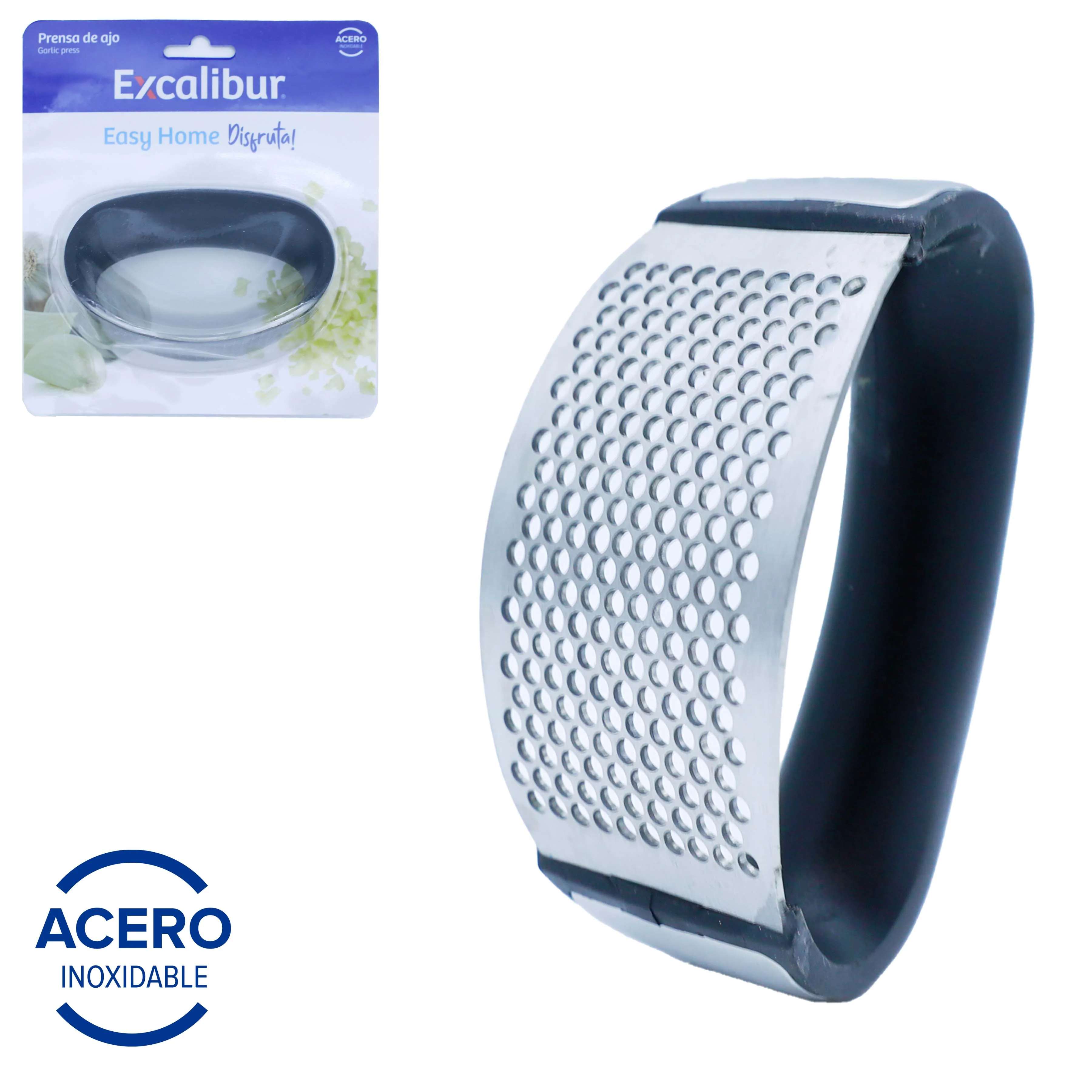 Machacador de Ajo en Acero Inoxidable Excalibur EX-POM612-P