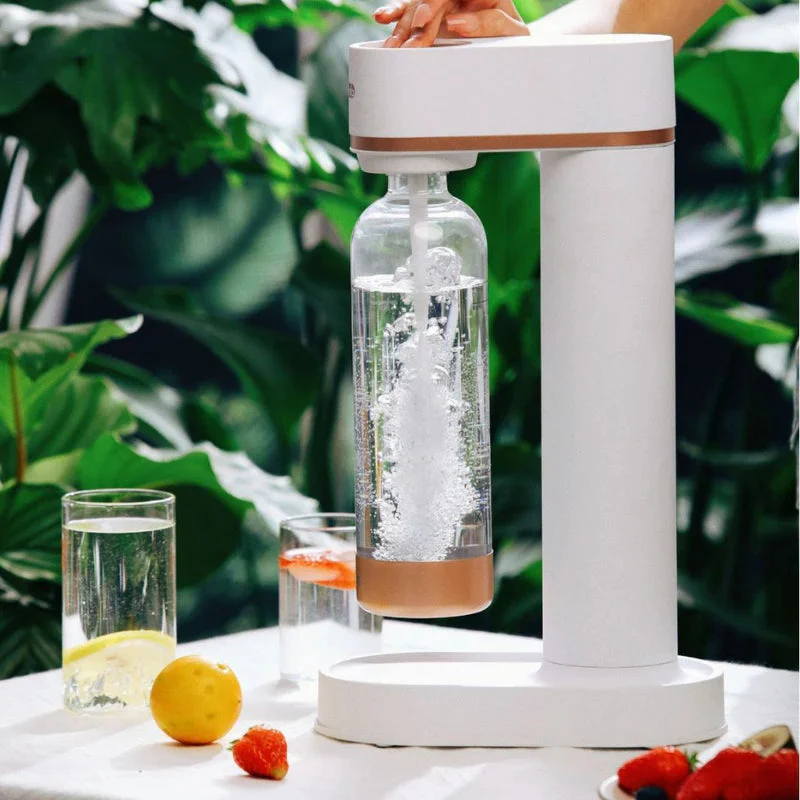 Máquina De Agua Con Gas Automática. Color Blanco 1L. Para Hacer Refrescos Carbonatados Estilo Sodastream Soda Maker. Incluye Cilindro De CO2. Yocosoda AB571 - Image 2