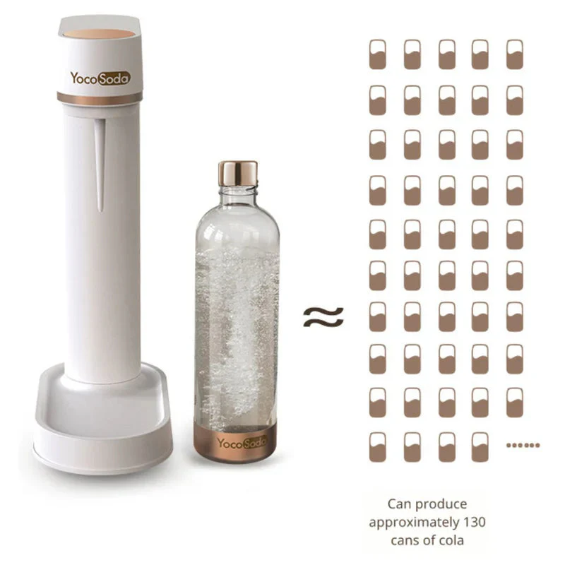Máquina De Agua Con Gas Automática. Color Blanco 1L. Para Hacer Refrescos Carbonatados Estilo Sodastream Soda Maker. Incluye Cilindro De CO2. Yocosoda AB571 - Image 3