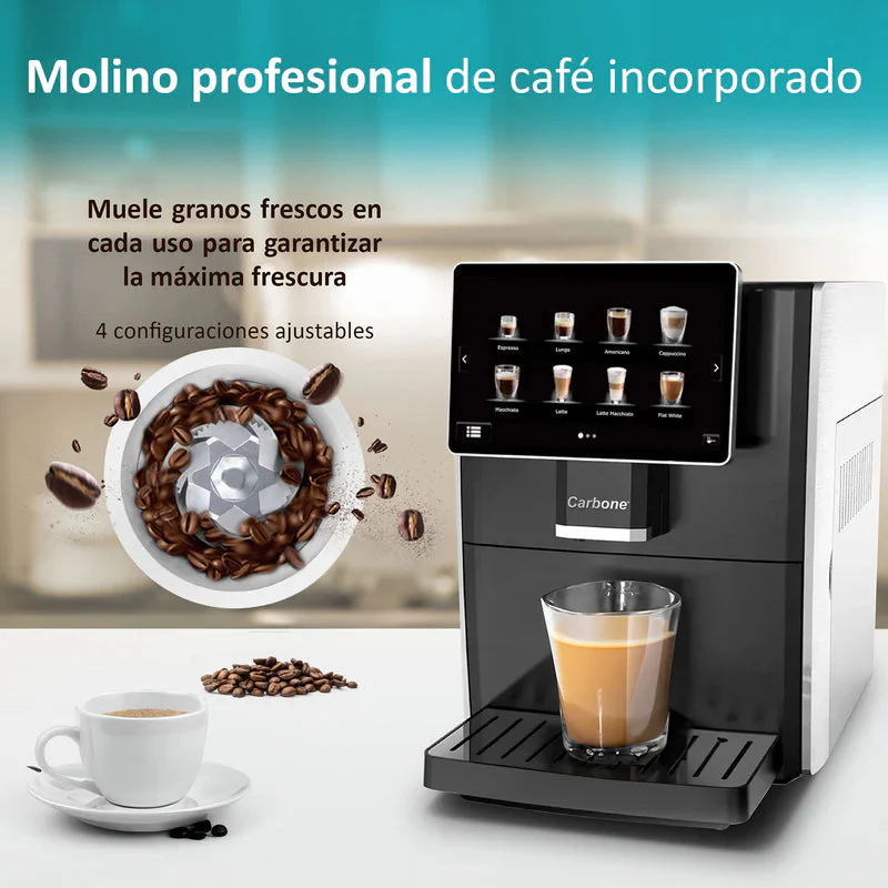 Máquina De Cafe Automática Granos Y Polvo 19 Bar Pantalla Táctil 7" Contenedor De Leche Expreso Capuchino Latte Machiato CML001 - Image 3