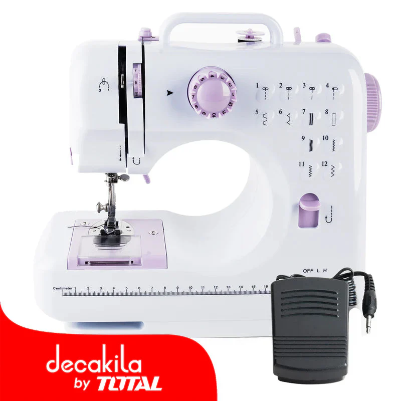 Maquina De Coser 12 Patrones Puntadas Integradas. Usa 4 Baterias AA. Decakila KUTT031W
