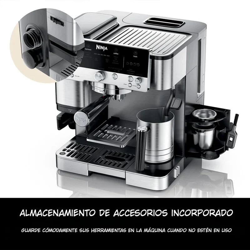 Máquina De Expresso Ninja Luxe Café Premier. Cafetera ES601 Con Moledor De Café Integrado. - Image 3