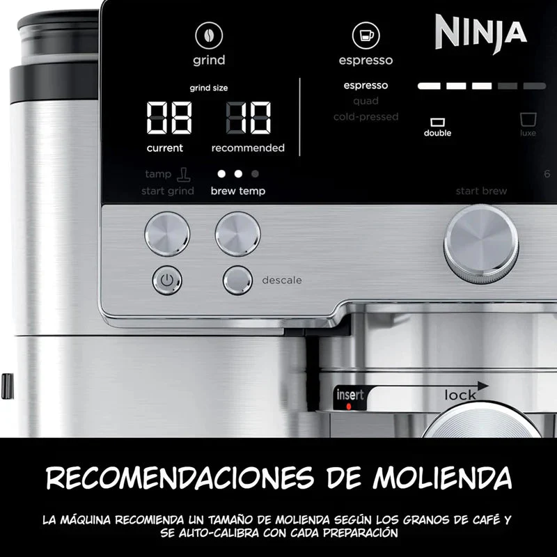 Máquina De Expresso Ninja Luxe Café Premier. Cafetera ES601 Con Moledor De Café Integrado. - Image 4