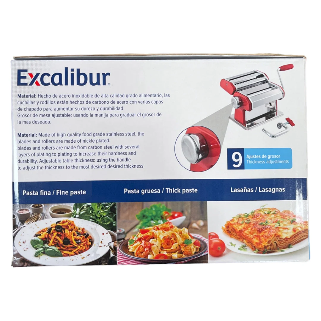 Maquina de Pasta de Acero Inoxidable Excalibur EX-QF150-2 Laminadora de masa. - Image 8