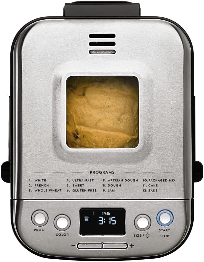 Máquina para Hacer Pan Compacta y Automática hasta 2Lb Cuisinart CBK-110P1 - Image 6