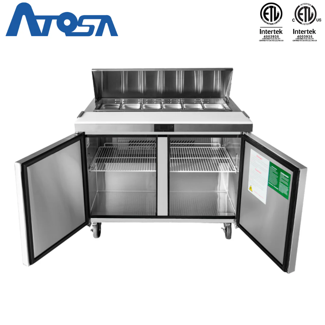 Mesa Estándar Sandwichera Refrigerada 48" 2 Puertas Acero Inoxidable Atosa MSF8302GR - Image 3