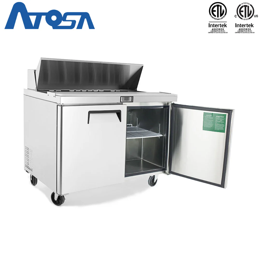 Mesa Estándar Sandwichera Refrigerada 48" 2 Puertas Acero Inoxidable Atosa MSF8302GR - Image 4