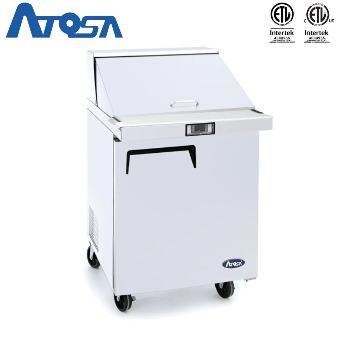 Mesa Estándar Sandwichera Refrigerada de 27" 1 Puerta Acero Inoxidable Atosa MSF8301GR - Image 3