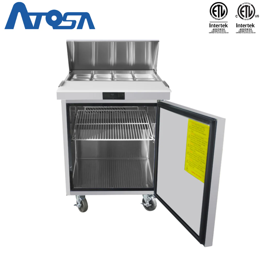 Mesa Estándar Sandwichera Refrigerada de 27" 1 Puerta Acero Inoxidable Atosa MSF8301GR - Image 5