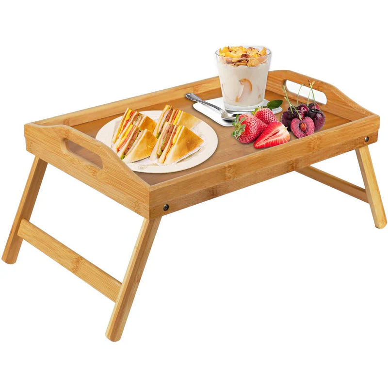 Mesa Portátil de Bambú 50x30x6cm 89183