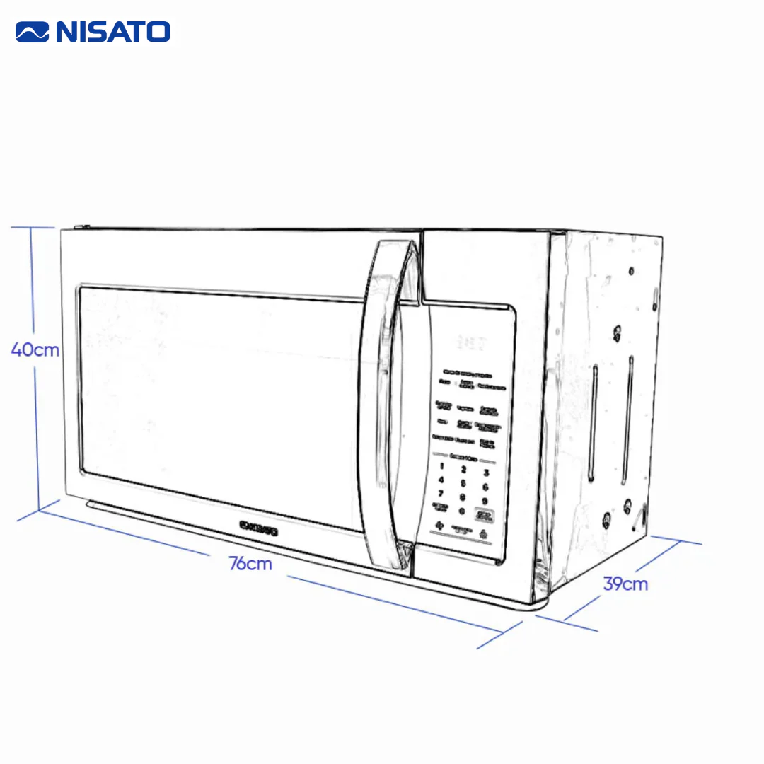 Microonda 2en1 con Extractor de Grasa Empotrable 2.0p3 Nisato NMWE-45LSSDM - Image 4