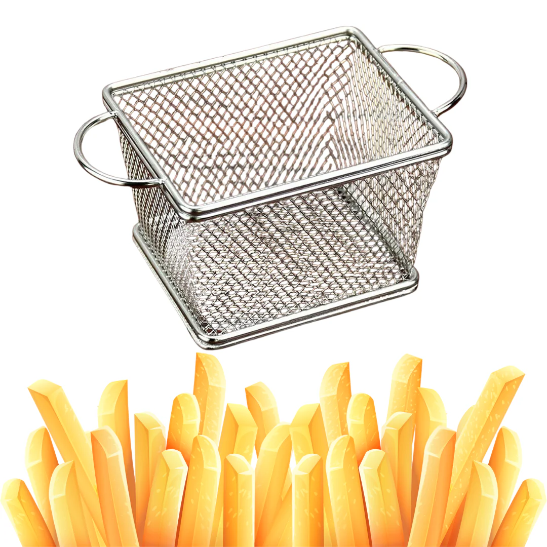 Mini Cesta de Papas Fritas en Acero Inoxidable 81171