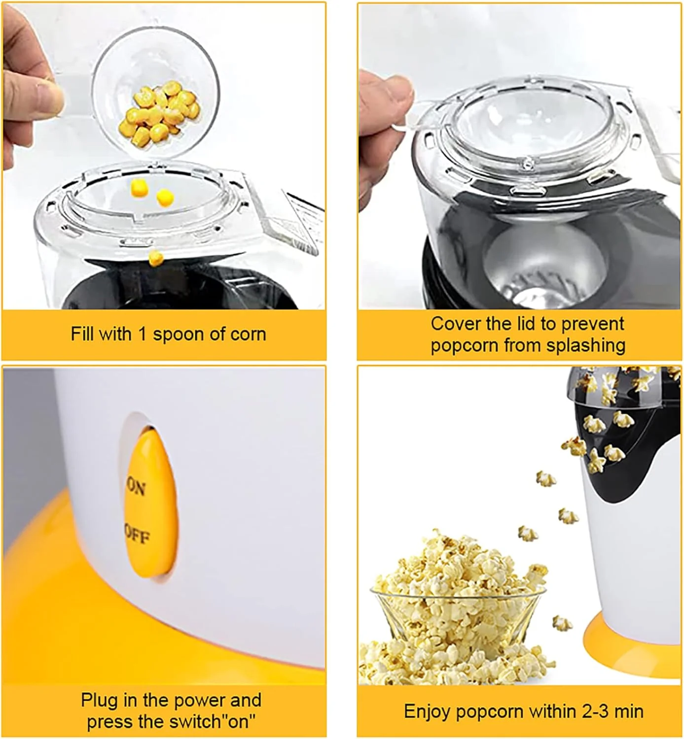 Mini Máquina de Popcorn Universal Royal IU-288 Millo. Palomita de Maíz - Image 4