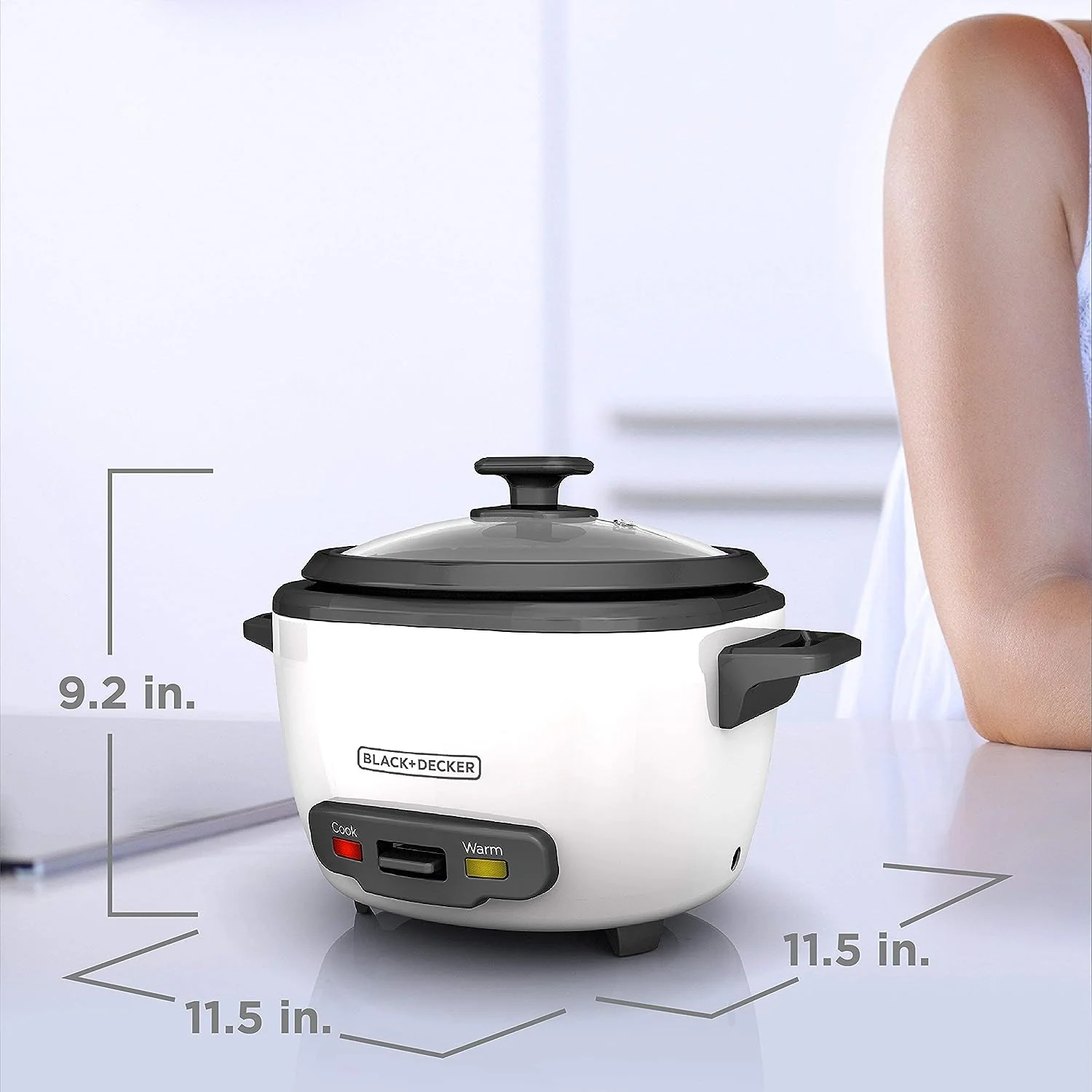 Mini Olla Arrocera Eléctrica para 3 Tazas Black and Decker RC503 - Image 9