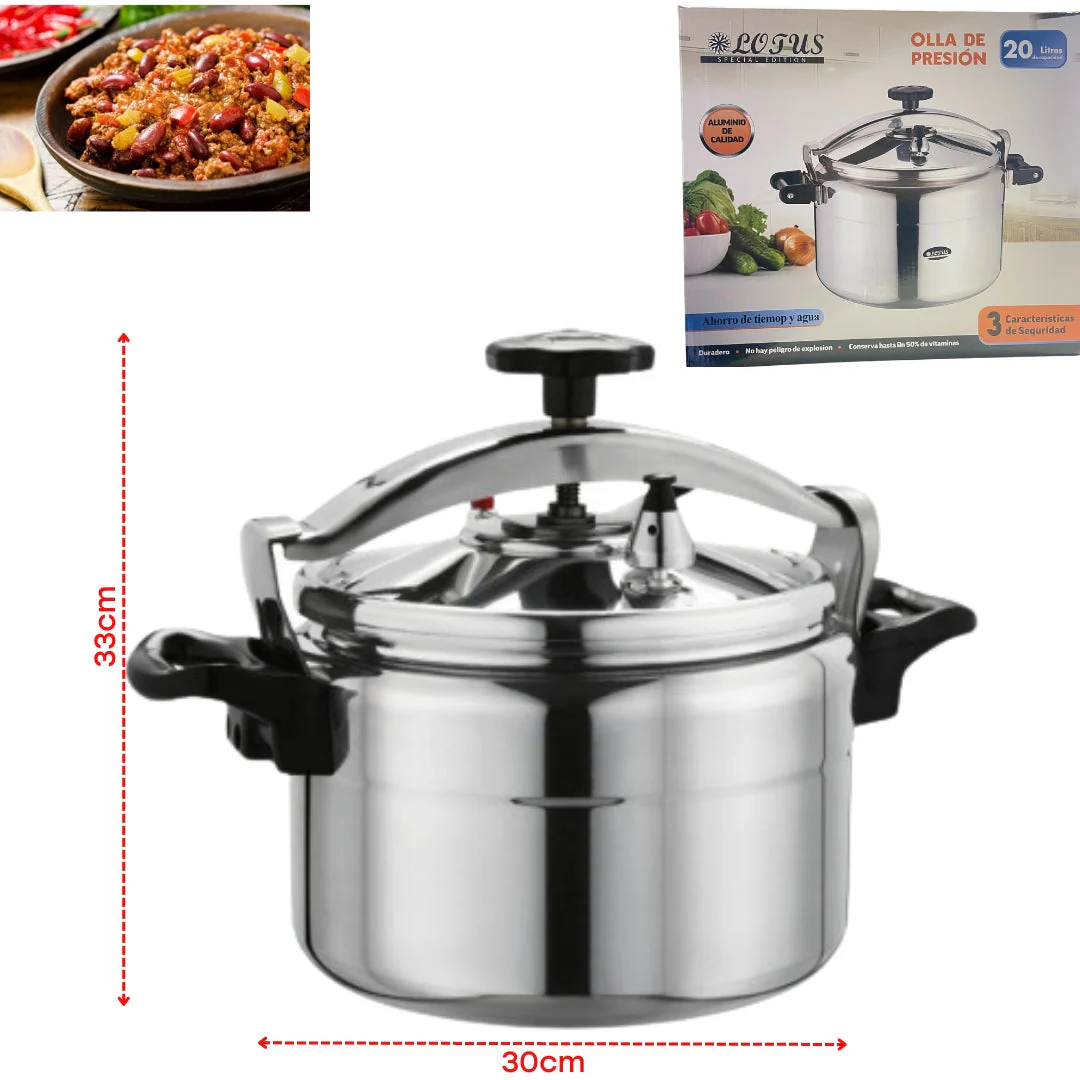 Olla de Presión con 2 Agarraderos  de 20 Litros Lotus LT-20LTR