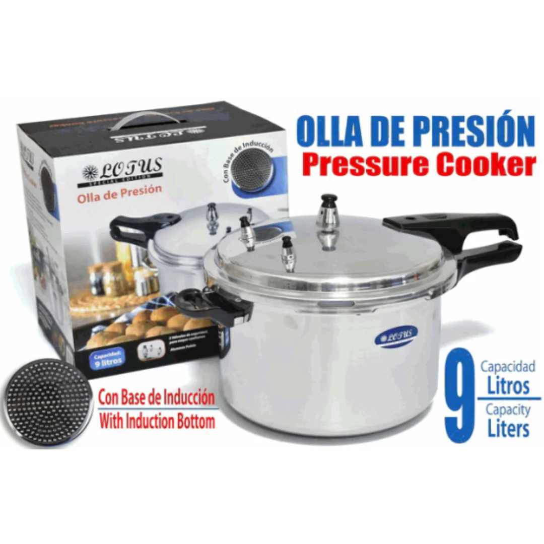 Olla de Presión de 9L / 26cm con Base de Inducción Lotus LT-IND-9L