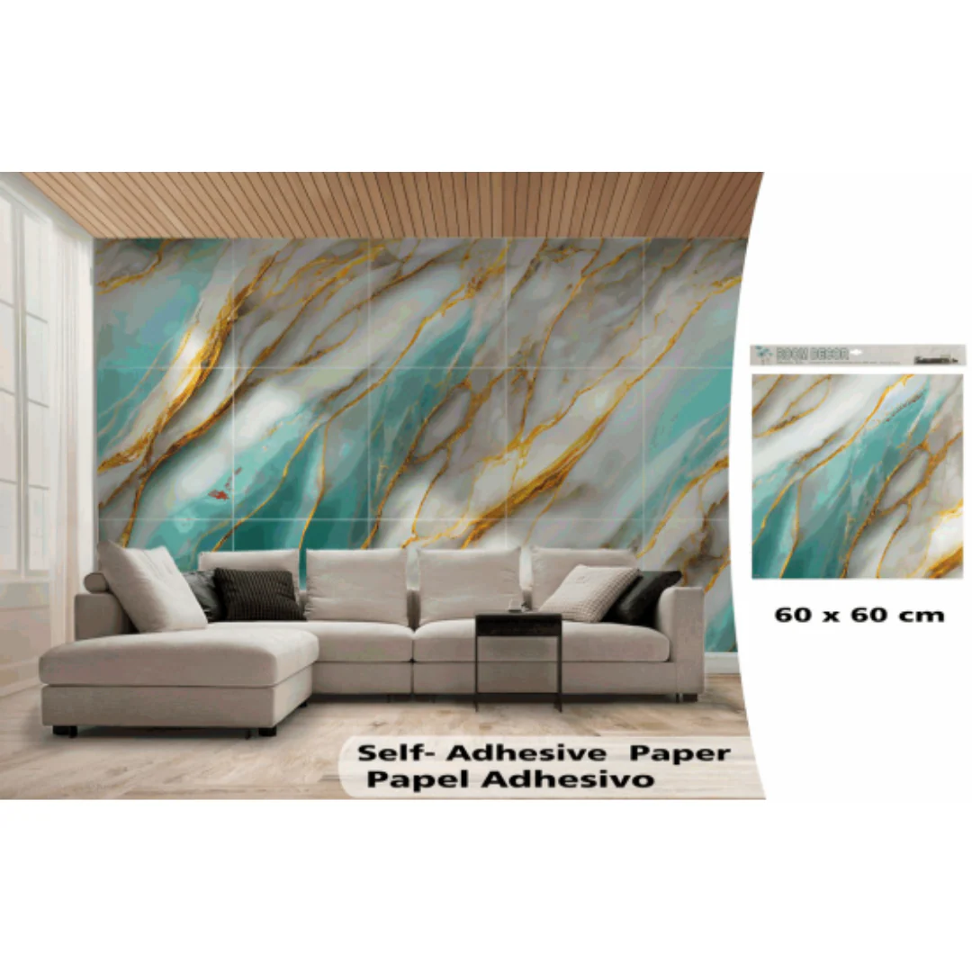 Papel Adhesivo para Pared con Diseños 60x60cm 88137 Estilo Marmol