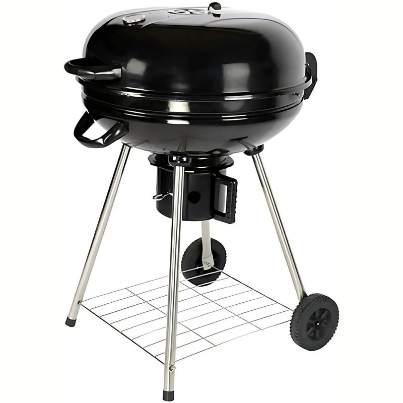 Parrilla De Carbón Redonda 22" 56X88 Cm Estilo Barbacoa Portátil De Hierro Con Termómetro Y Estante. Asador A Carbón  UN-A037 - Image 2