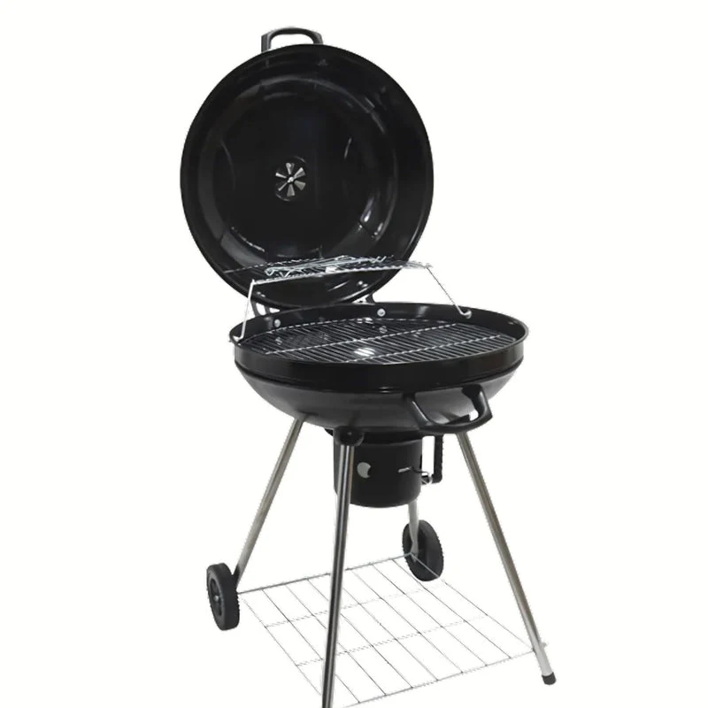 Parrilla De Carbón Redonda 22" 56X88 Cm Estilo Barbacoa Portátil De Hierro Con Termómetro Y Estante. Asador A Carbón  UN-A037 - Image 3